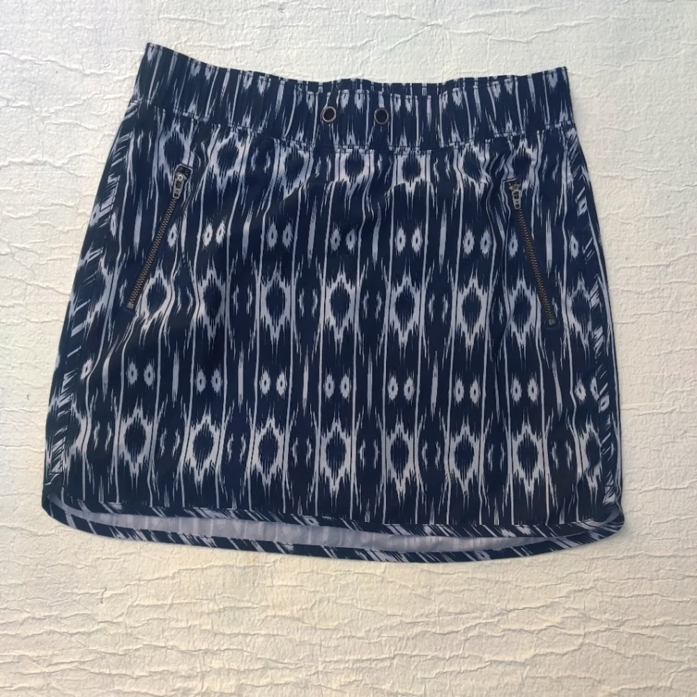 Athleta Reflection Stretch Skort Navy Ikat Women's Size S